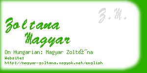 zoltana magyar business card